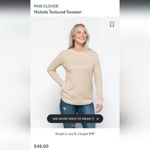 StitchFix Pink Clover Textured Sweater